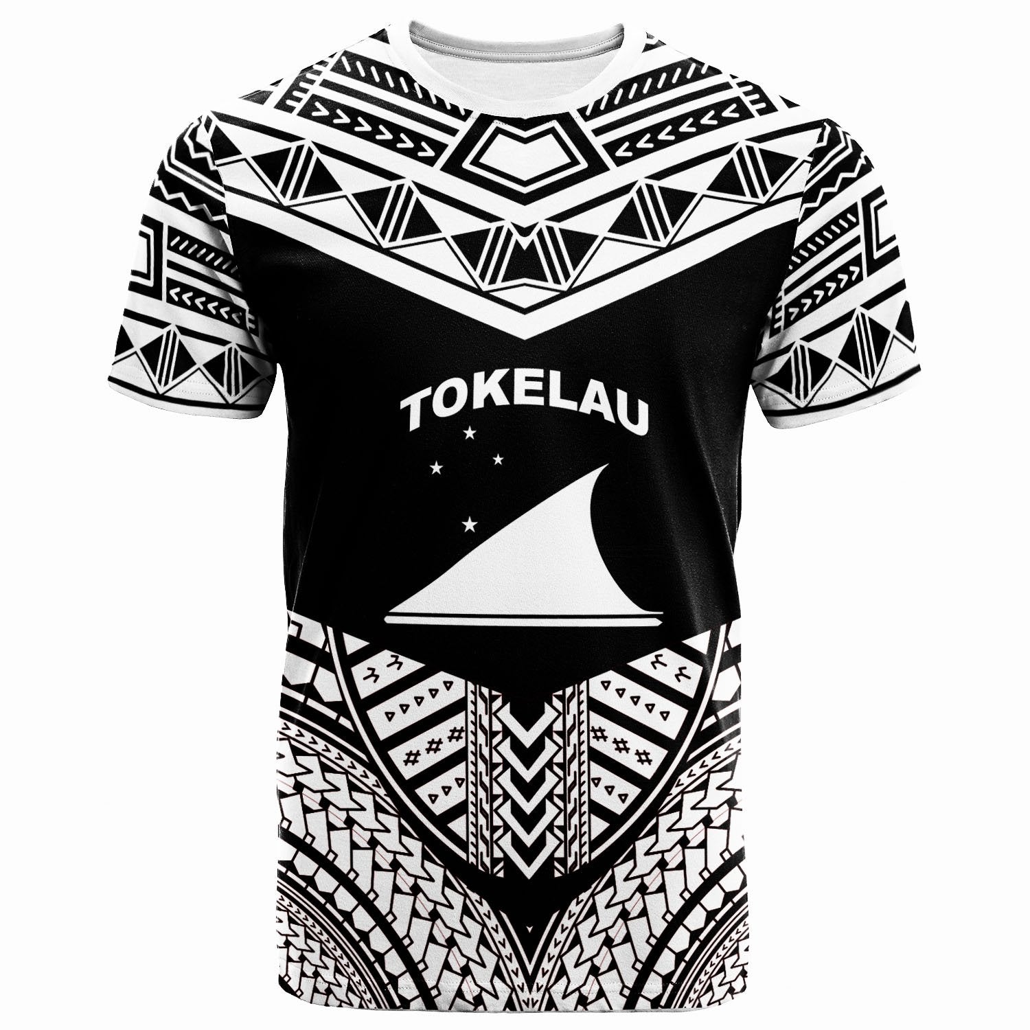 Tokelau T Shirt Tribal Pattern Cool Style White Color Unisex White - Polynesian Pride