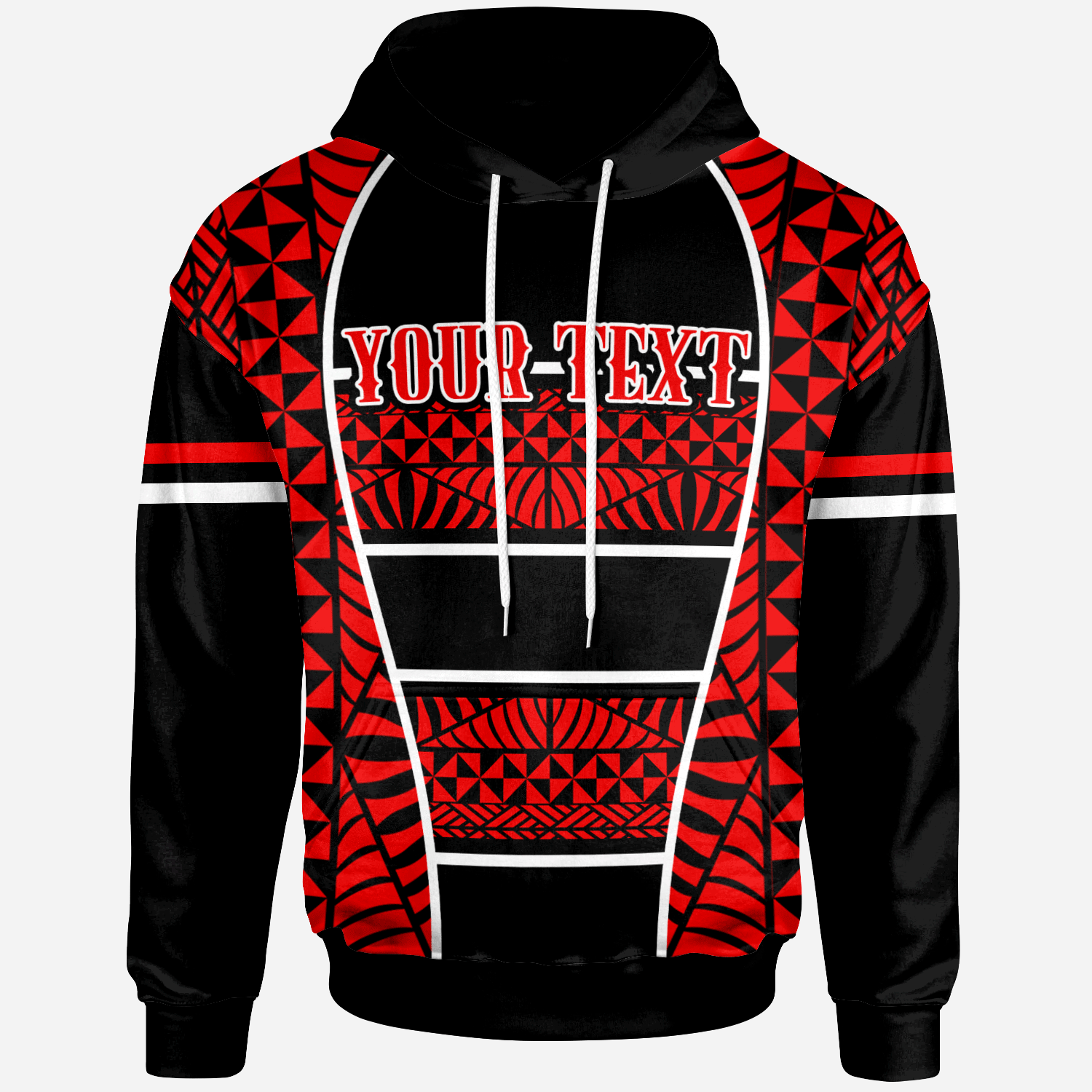 Tonga Hoodie Custom Seal of Tonga Line Style Unisex Black - Polynesian Pride