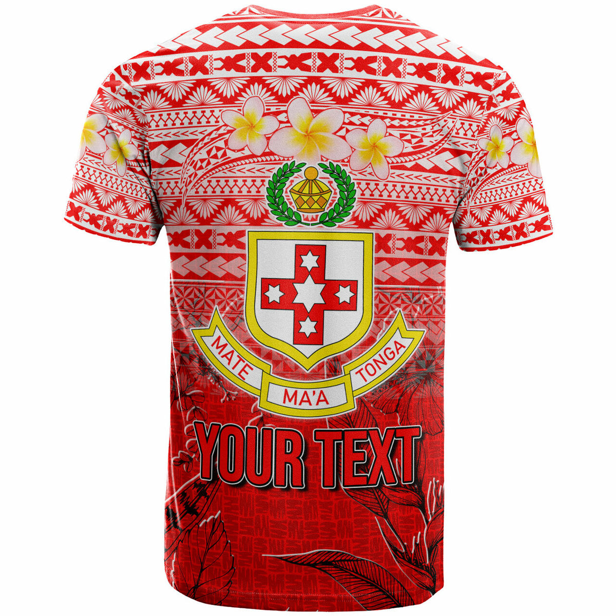 Tonga Custom T Shirt Kolisi Tonga With Tropical Flowers LT10 - Polynesian Pride