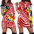 Tonga Hoodie Dress - Polynesian Pattern Red Color LT7 - Polynesian Pride