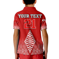 Custom Mate Maa Tonga Rugby Polo Shirt Tongan Kupesi Ngatu Style LT9 - Polynesian Pride