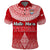 Mate Maa Tonga Rugby Polo Shirt Tongan Kupesi Ngatu Style LT9 Red - Polynesian Pride