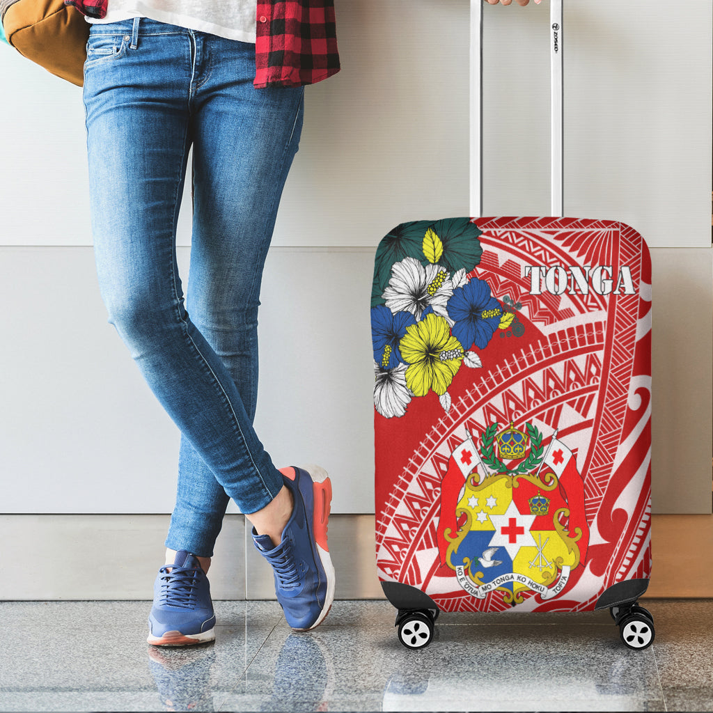 Tonga Luggage Covers - Polynesian Pattern Red Color LT7 - Polynesian Pride
