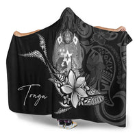 Tonga Hooded Blanket - Fish With Plumeria Flowers Style - Polynesian Pride