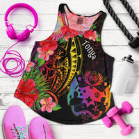 Tonga Women's Racerback Tank - Tropical Hippie Style - Polynesian Pride