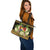 Tonga Leather Tote - Polynesian Gold Patterns Collection - Polynesian Pride