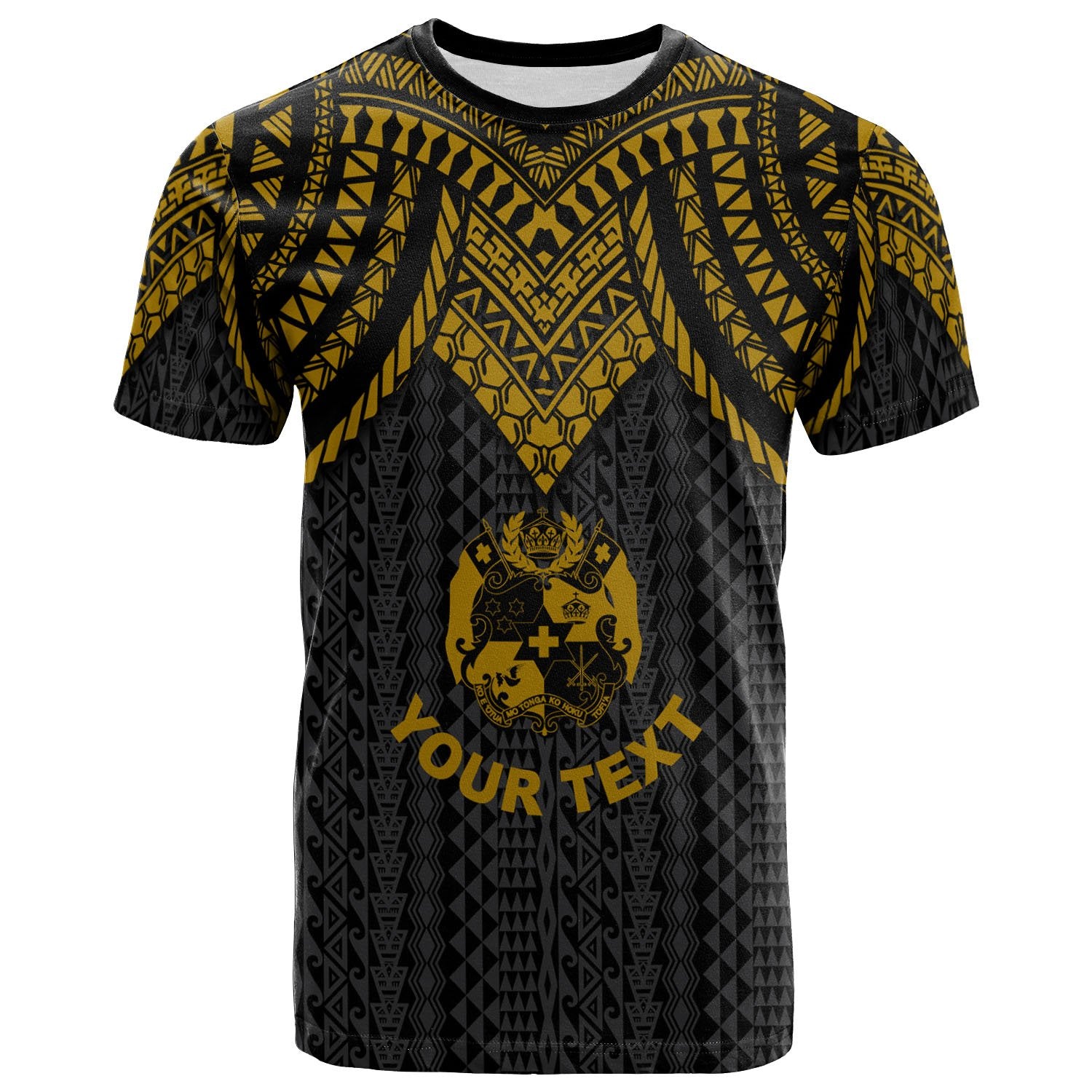 Tonga Custom T Shirt Polynesian Armor Style Gold Unisex Art - Polynesian Pride