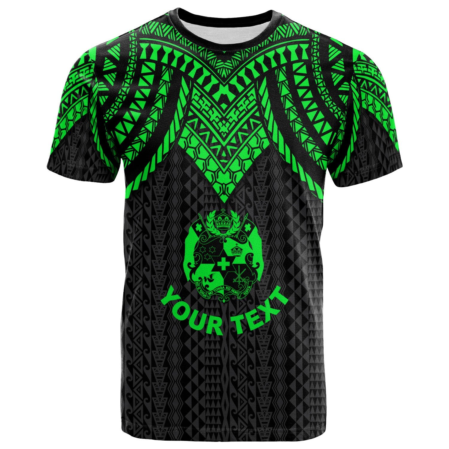 Tonga Custom T Shirt Polynesian Armor Style Green Unisex Art - Polynesian Pride