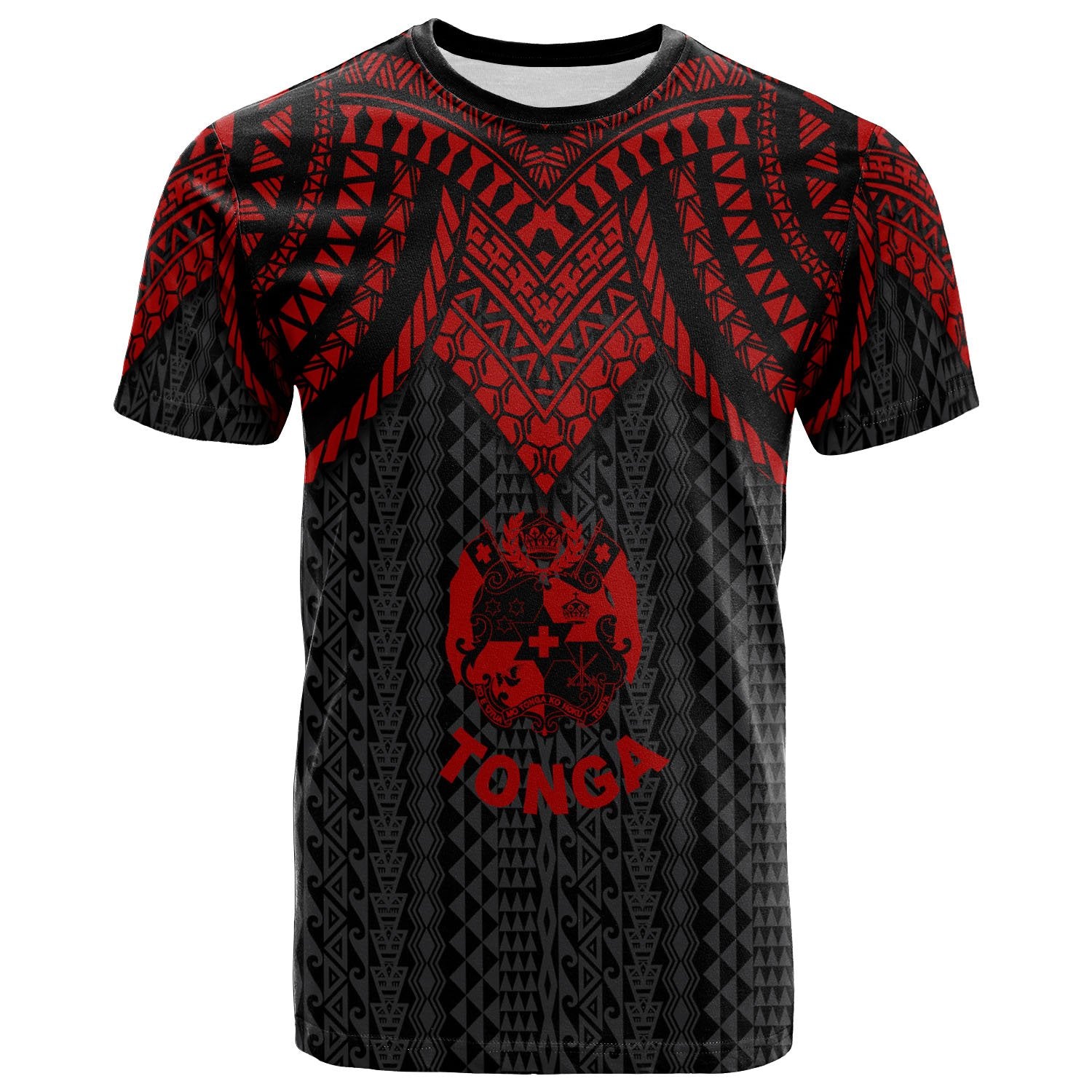 Tonga T Shirt Polynesian Armor Style Red Unisex Red - Polynesian Pride