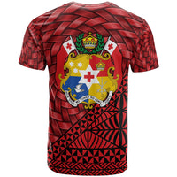 Tonga T Shirt Pangai Tapa Patterns With Bamboo - Polynesian Pride