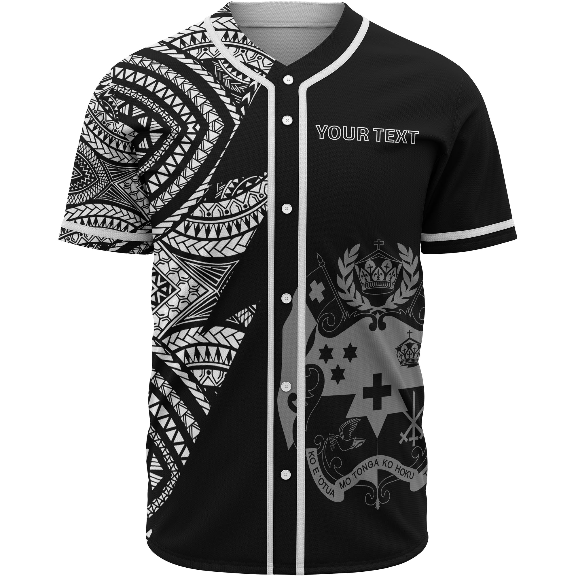 Tonga Custom Personalized Baseball Shirt - Flash Style White Unisex White - Polynesian Pride