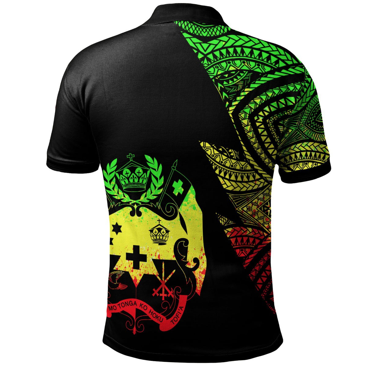 Tonga Custom Polo Shirt Flash Style Reggae - Polynesian Pride