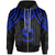 Tonga Zip up Hoodie Polynesian Armor Style Blue Unisex Blue - Polynesian Pride