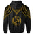 Tonga Zip up Hoodie Polynesian Armor Style Gold - Polynesian Pride