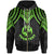 Tonga Custom Zip up Hoodie Polynesian Armor Style Green Unisex Green - Polynesian Pride