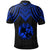 Tonga Polo Shirt Polynesian Armor Style Blue - Polynesian Pride