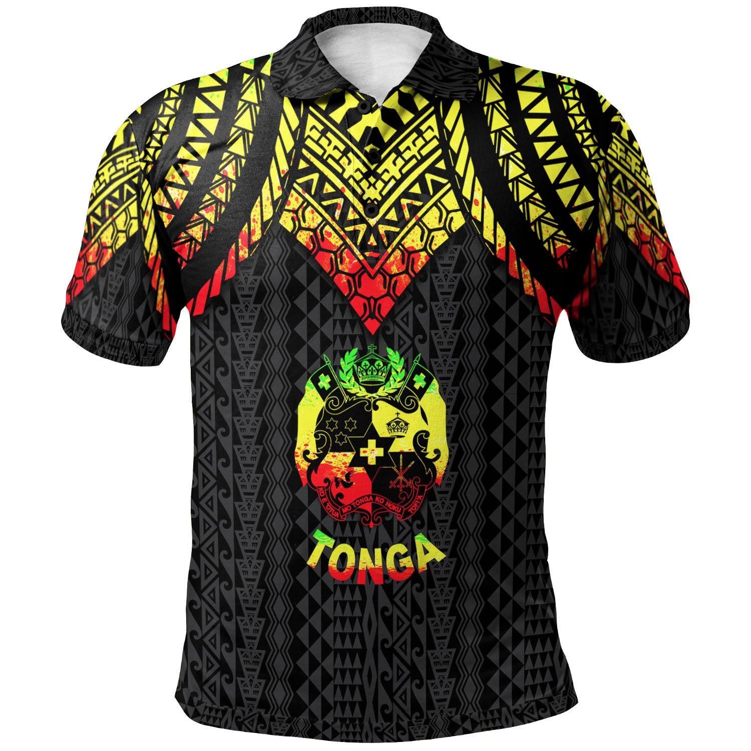 Tonga Polo Shirt Polynesian Armor Style Reagge Unisex Reggae - Polynesian Pride