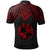 Tonga Polo Shirt Polynesian Armor Style Red - Polynesian Pride