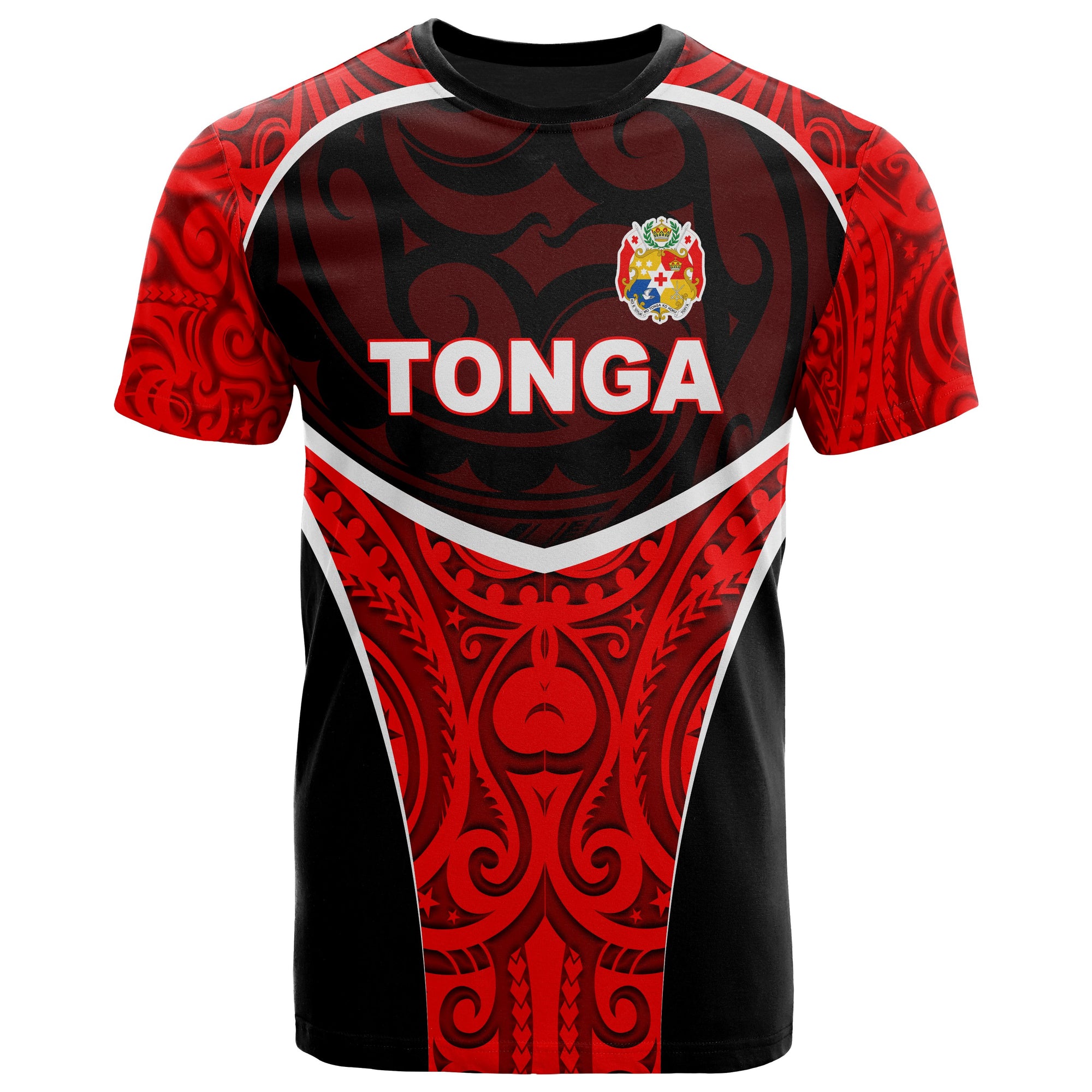 Tonga T Shirt Polynesian Sport Style Unisex Black - Polynesian Pride