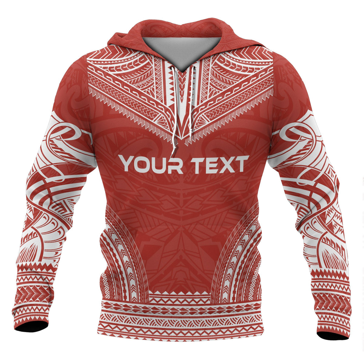 Tonga Polynesian Chief Custom Hoodie Flag Version - Polynesian Pride