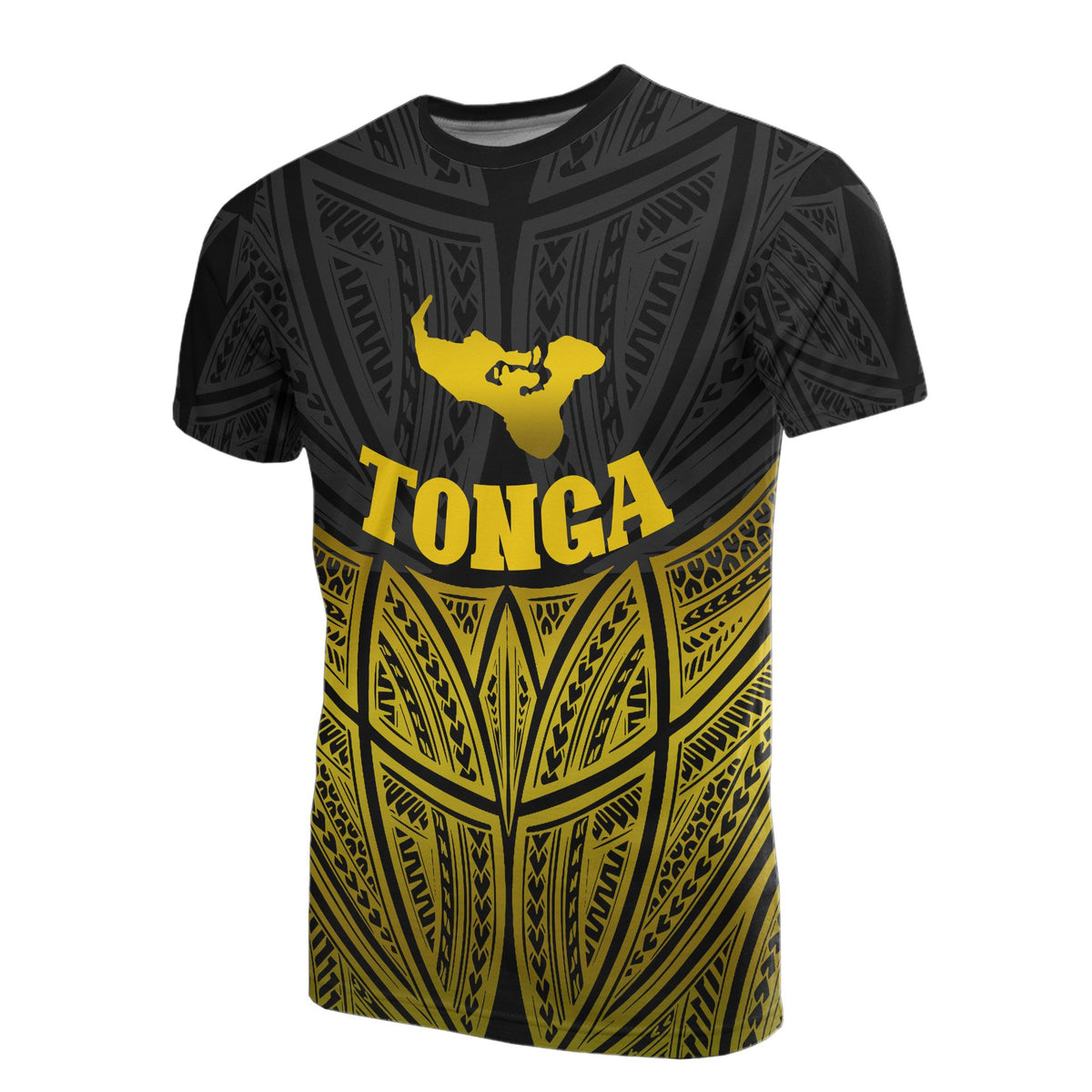 Tonga Polynesian T Shirt Gold Pride Map and Seal Unisex Gold - Polynesian Pride