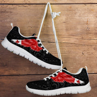 Tonga Sneakers - Tonga Coat Of Arms & Flag Wing - A8 - Polynesian Pride