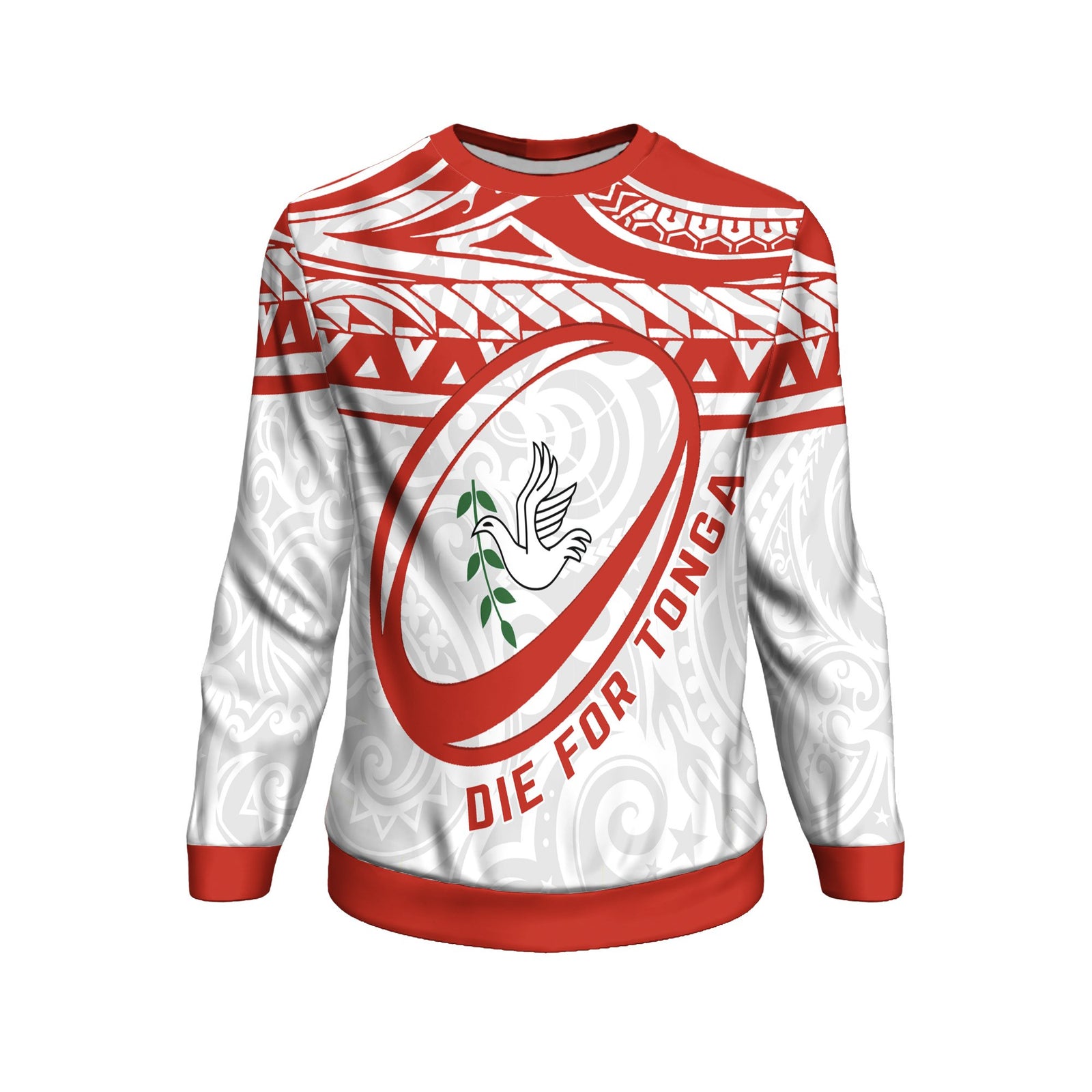 Tonga Rugby Crew Sweatshirt - Die For Tonga Unisex Art - Polynesian Pride