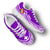 Tonga Wave Sneakers - Polynesian Pattern White Purple Color - Polynesian Pride