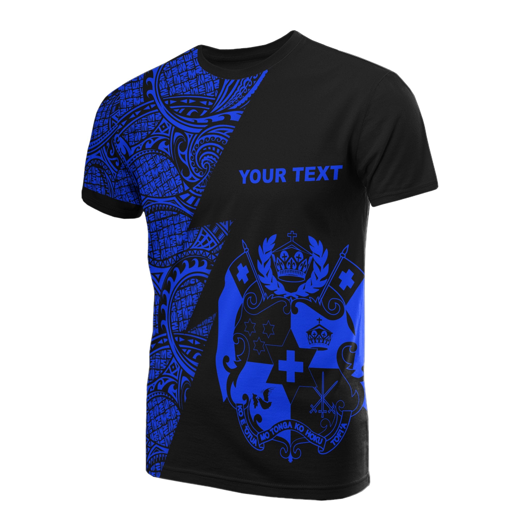 Tonga Custom T Shirt Polynesian Pattern Blue Style Unisex Blue - Polynesian Pride