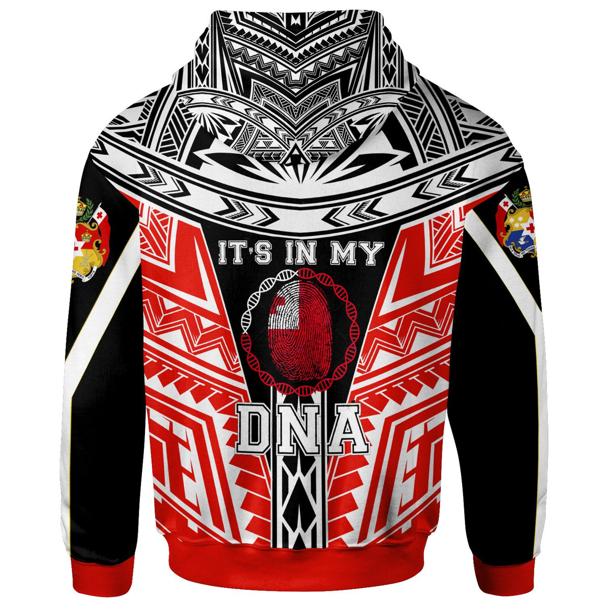 Tonga Hoodie Its In My DNA Red Color - Polynesian Pride