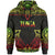 Tonga Hoodie Coat of rms With Patterns Reggae Color Unisex Black - Polynesian Pride