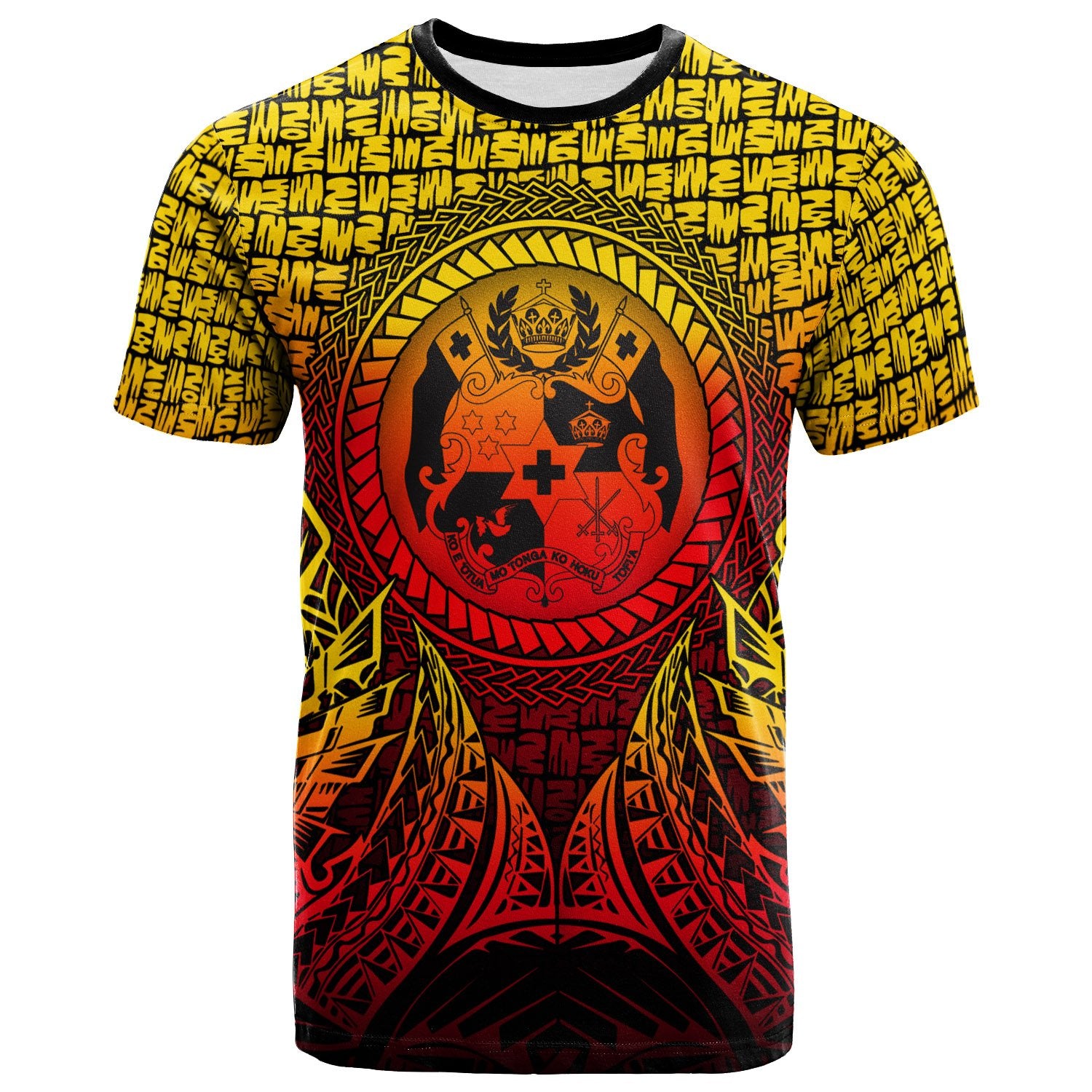 Tonga T Shirt Circle Pattern Yellow Unisex Yellow - Polynesian Pride