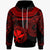 Hawaii Custom Hoodie Unique Serrated Texture Red Unisex Red - Polynesian Pride