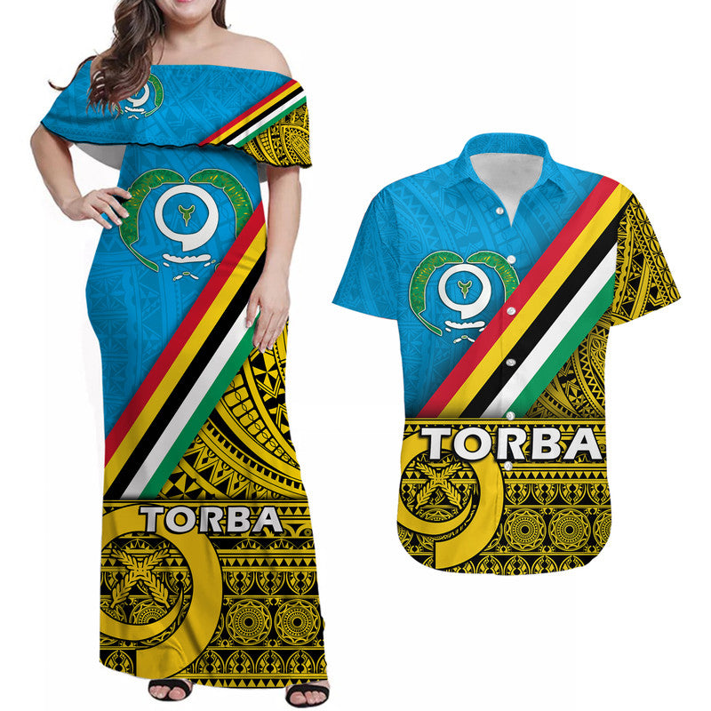 Torba Province Day Vanuatu Matching Hawaiian Shirt and Dress Torba Flag Color Style LT9 Yellow - Polynesian Pride