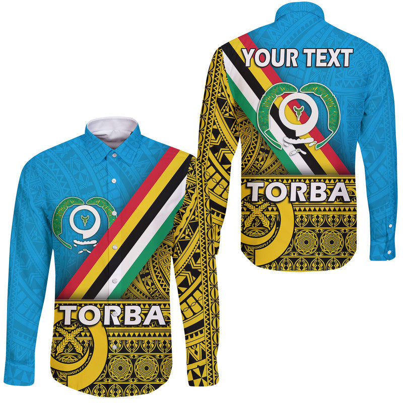 (Custom Personalised) Vanuatu Torba Province Day Hawaii Long Sleeve Button Shirt Torba Flag Color Style LT9 Unisex Yellow - Polynesian Pride