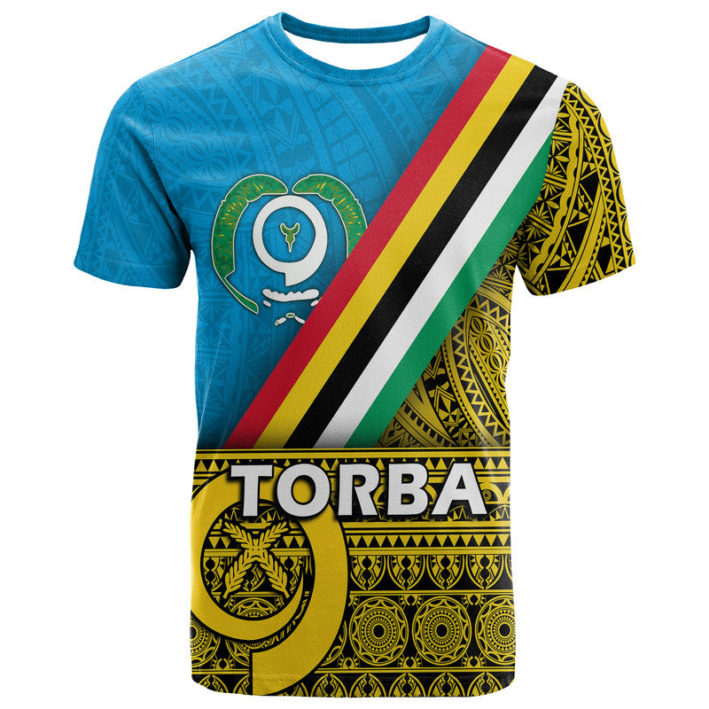 Custom Vanuatu Torba Province Day T Shirt Torba Flag Color Style LT9 Yellow - Polynesian Pride