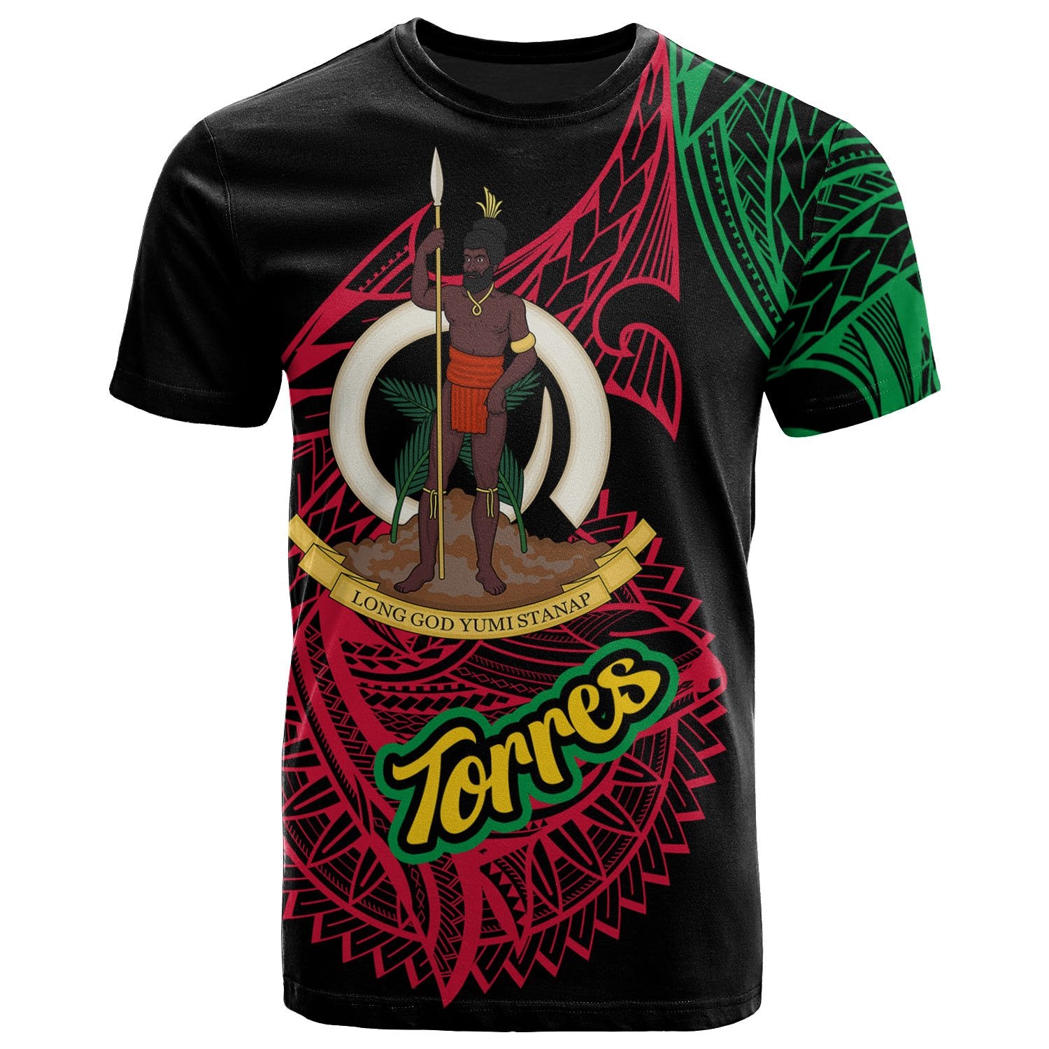 Vanuatu T Shirt Torres Seal of Vanuatu Special Style Unisex Black - Polynesian Pride