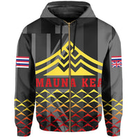 Hawaiian Mauna Kea Zipper Hoodie Triangle Style - Polynesian Pride
