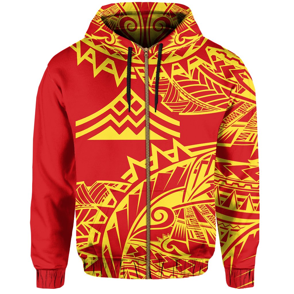 Hawaiian Mauna Kea Polynesian Zipper Hoodie Viva Style - Polynesian Pride