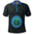 Hawaiian Hawaii Coat Of Arms Inside Polo Shirt Blue Glow Style - Polynesian Pride