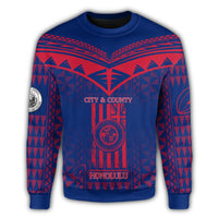 (Personalized) Hawaiian Hawaii Polynesian Coat Of Arms Sweatshirt Ver2 - Tribal Style - AH - Polynesian Pride