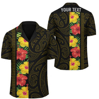 (Personalized) Hawaii Hibiscus Polynesia Hawaiian Shirt - Domi Style Unisex Gold - Polynesian Pride