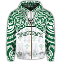 hawaiiZipper Hoodie Kanaka Konawaena High School Zipper Hoodie Demodern Style - Polynesian Pride