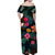 Hawaii Women Off Shoulder Long Dress Tribal Elements And Hibiscus Version LT9 - Polynesian Pride