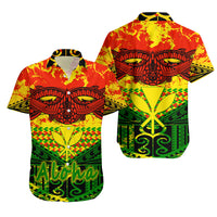 Hawaiian Tribal Kanaka Maoli Matching Dress and Hawaiian Shirt Reggae Polynesian Version LT9 - Polynesian Pride