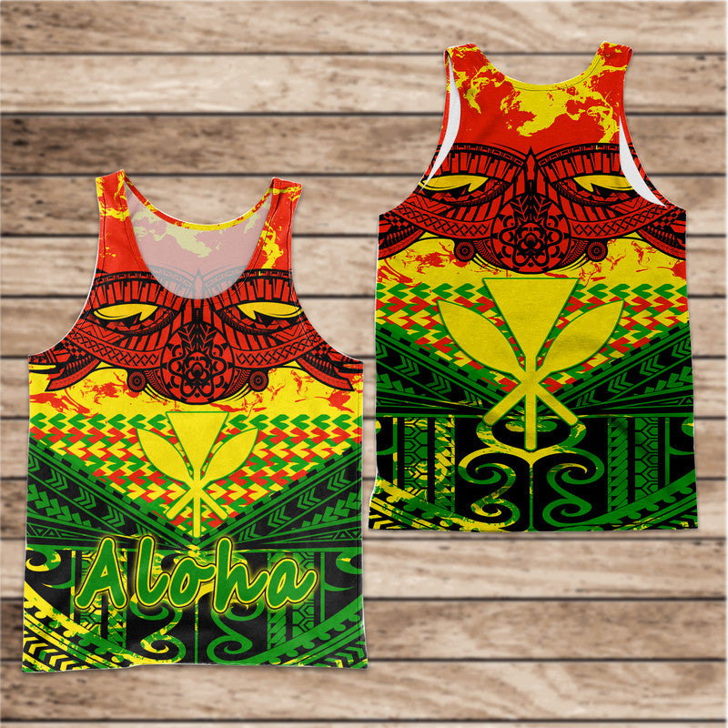 Hawaiian Tribal Kanaka Maoli Men Tank Top Reggae Polynesian Version LT9 Reggae - Polynesian Pride