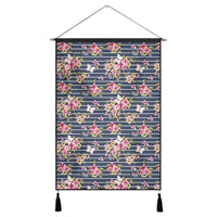 Tropical Butterfly Pink Hanging Poster - AH Hanging Poster 43 x 65 cm Cotton And Linen - Polynesian Pride