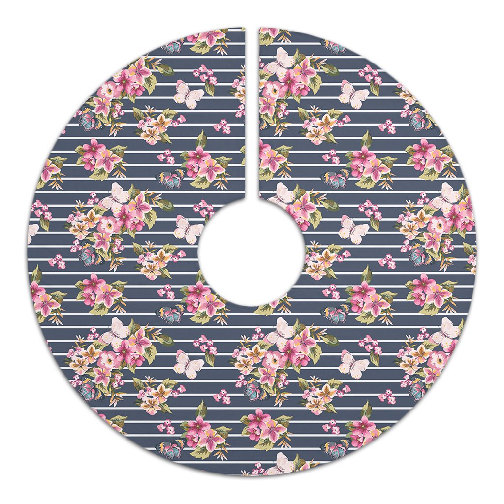 Tropical Butterfly Pink Tree Skirt - Polynesian Pride