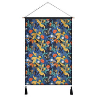 Tropical Buttterfly And Flower Hanging Poster - AH Hanging Poster 43 x 65 cm Cotton And Linen - Polynesian Pride