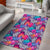 Tropical Exotic Leaves And Flowers On Geometrical Ornament Area Rug - AH - Polynesian Pride